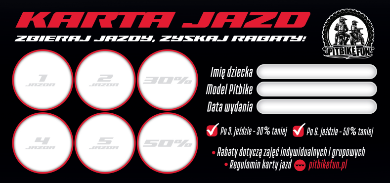 Karta Jazd Pitbike Fun